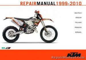 Ktm 125 200 Egs Exc Six Days 1999 2006 Service Repair Manual