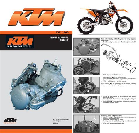 Ktm 125 200 Engine Full Service Repair Manual 1999 2003