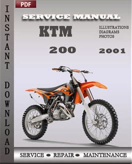 Ktm 125 2001 Factory Service Repair Manual