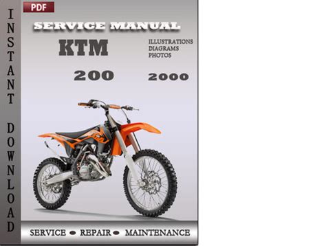 Ktm 200 2000 Factory Service Repair Manual Download