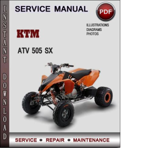 Ktm 450 Sx Atv 505 Sx Atv 2010 2012 Service Repair Workshop Manual Download