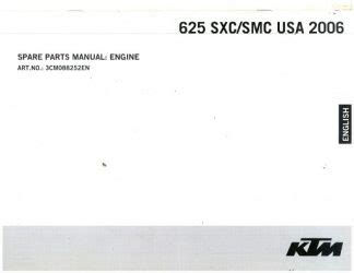 Ktm 625 Smc Replacement Parts Manual 2006