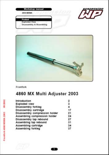 Ktm Wp Fork 4860 Mxma Workshop Manual 2005 2007