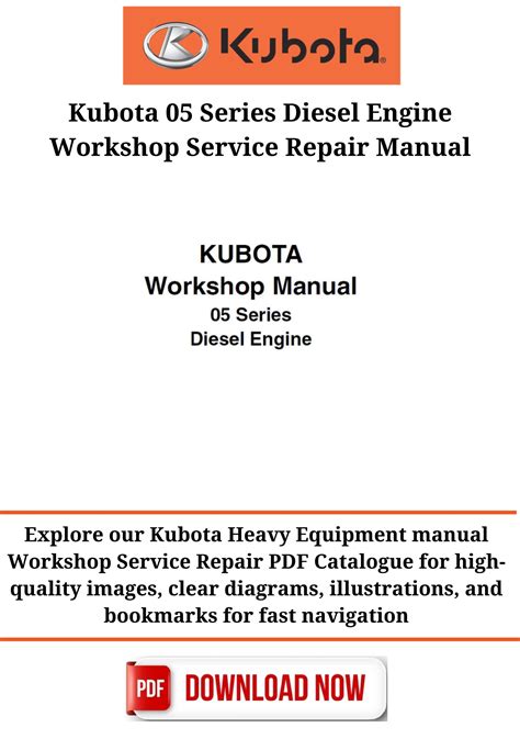 Kubota 05 Series Diesel Engine Workshop Service Repair Manual Download