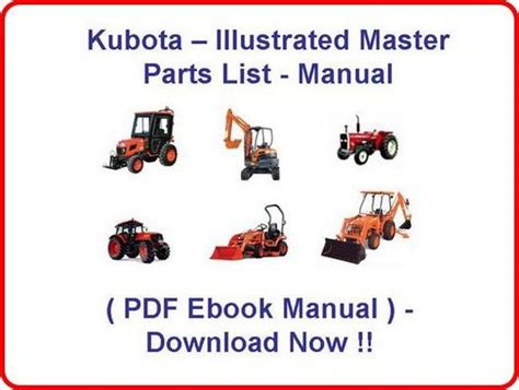 Kubota B1700d Tractor Illustrated Master Parts List Manual