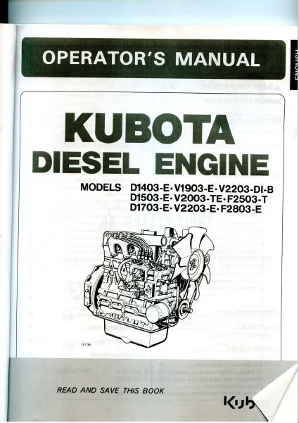 Kubota D1403 D1503 D1703 Workshop Repair Service Manual Pdf