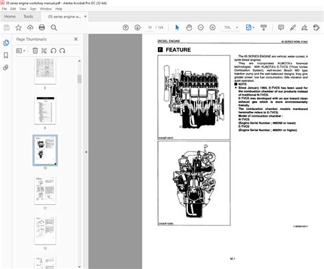 Kubota Diesel Engine 05 Series Service Manual Download German