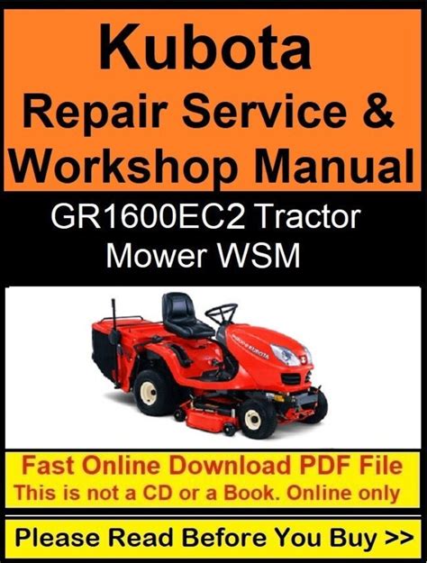 Kubota Gr1600ec2 Tractor Workshop Service Repair Manual Download German