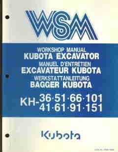 Kubota Kh101 Kh151 Kh 101 Kh 151 Factory Service Manual Pdf