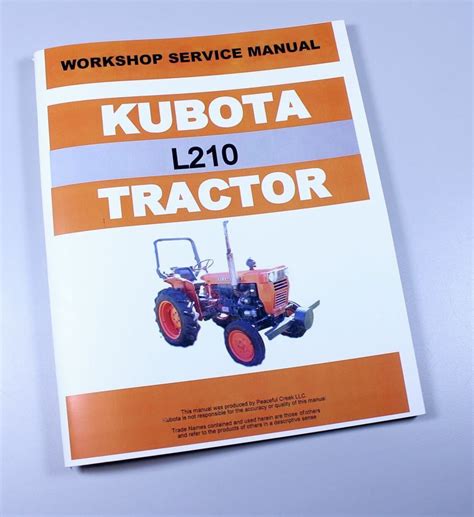 Kubota L210 Tractor Service Repair Manual Download