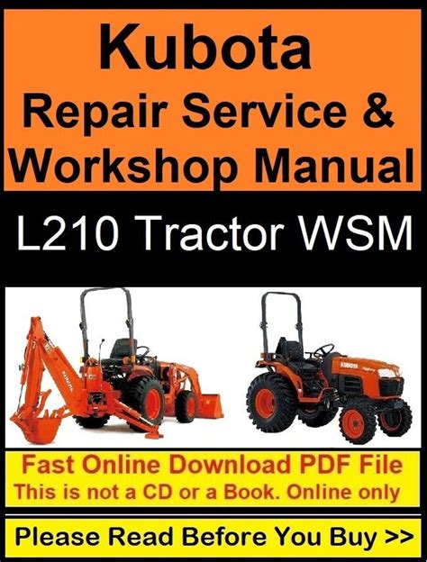 Kubota L210 Tractor Workshop Repair Service Manual Pdf