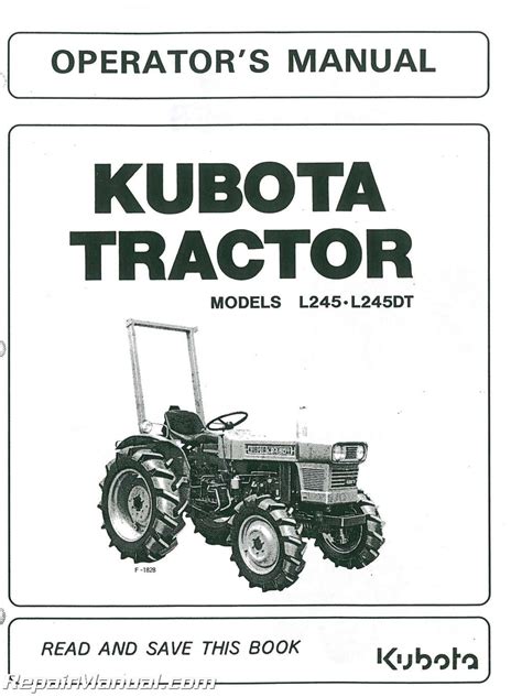 Kubota L245f Tractor Operator Manual