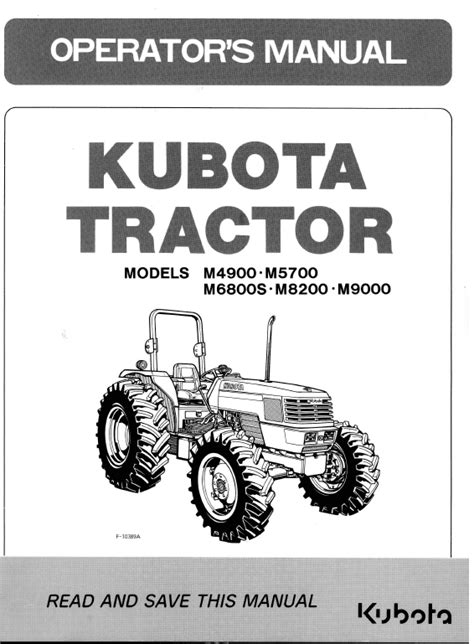 Kubota M4900 M5700 Tractor Workshop Service Manual