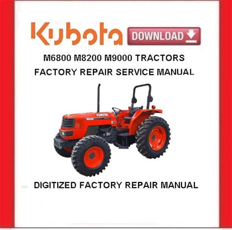 Kubota M6800 M8200 M9000 Workshop Repair Service Manual Pdf