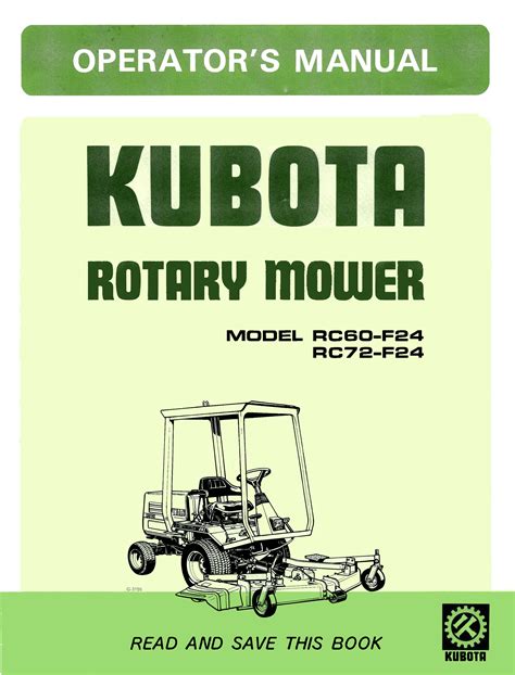 Kubota Rc72 F24 Parts Manual Illustrated List Ipl