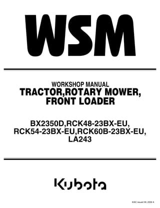 Kubota Rotary Mower Rck48 23bx Eu Service Repair Manual