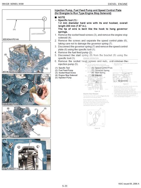 Kubota Sm E2b Series Diesel Engine Repair Service Manual