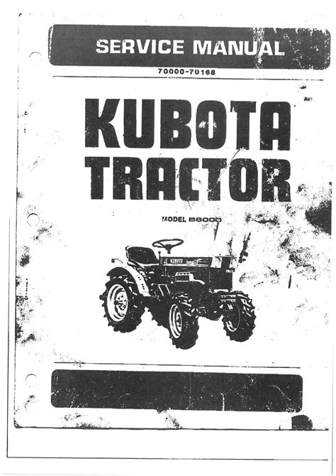 Kubota Tractor B 6000 B6000 Service Repair Workshop Manual B 6000 Download Now