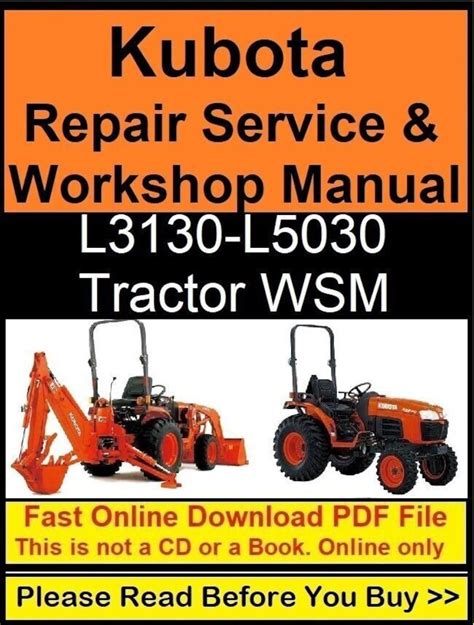 Kubota Tractor L4630 L5030 Factory Service Repair Manual Pdf