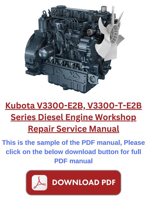 Kubota V3300 E2b Engine Workshop Repair Service Manual Pdf