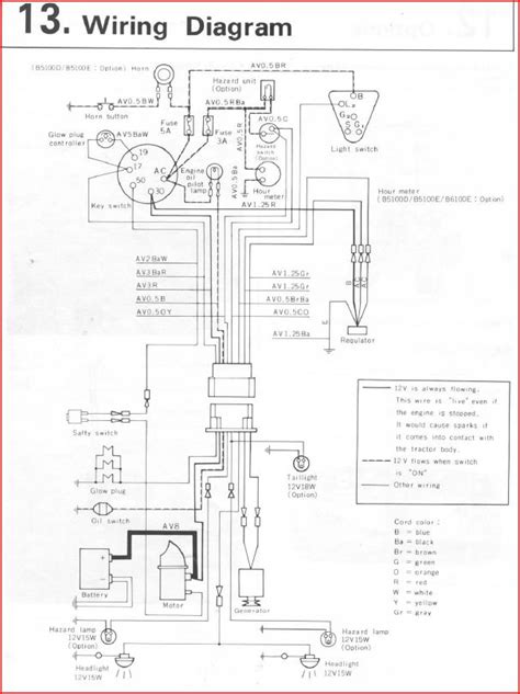 Kubota Wiring Diagram Ignition Switch Wiring Color