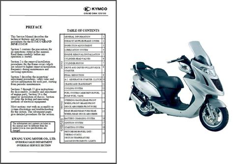 Kymco Grand Dink 125 150 Workshop Service Repair Manual