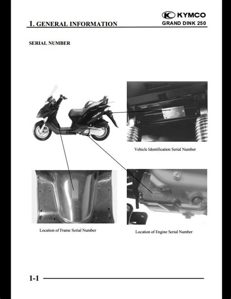 Kymco Grand Dink 250 Gd250 Workshop Manual Repair Manual Service Manual Download