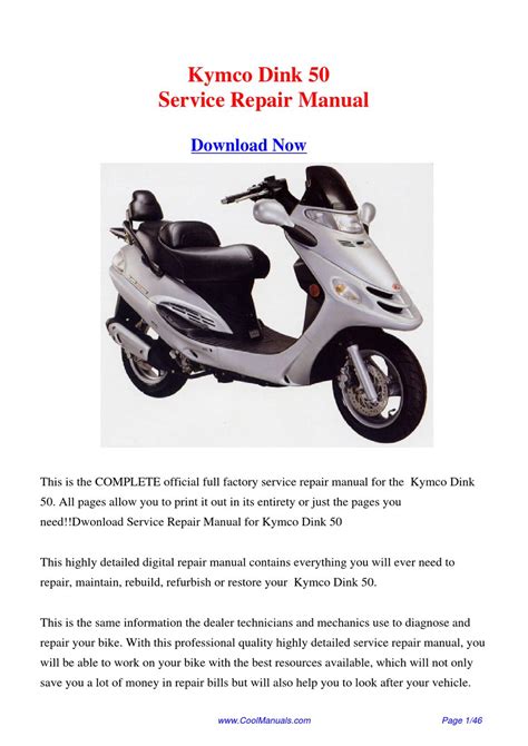 Kymco Grand Dink 50 Service Repair Manual Download