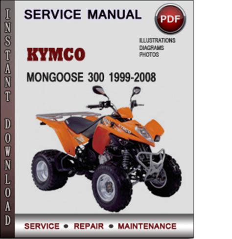 Kymco Mongoose 300 1999 2008 Factory Service Repair Manual Download Pdf