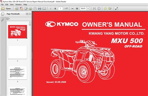 Kymco Mxu 500 Atv Off Road Service Repair Manual Pdf