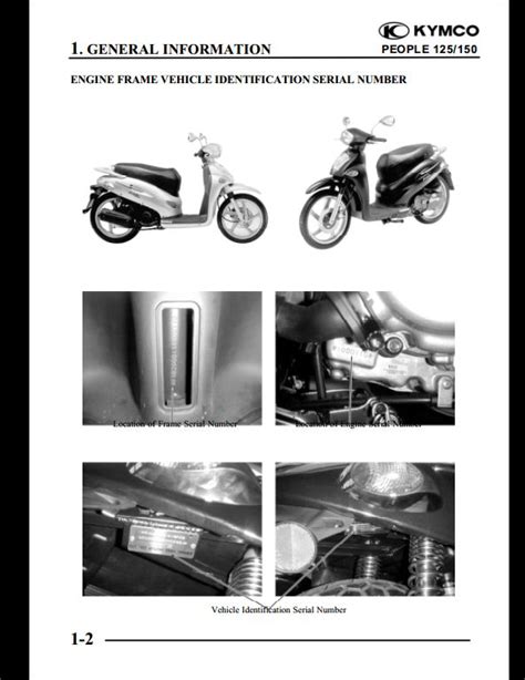 Kymco People 125 150 Service Repair Workshop Manual Download