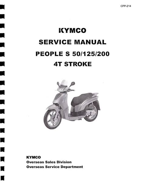 Kymco People S 50 125 200 4t Stroke Service Repair Manual