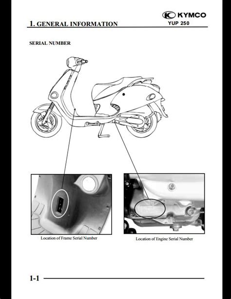 Kymco Yup 250 2006 Repair Service Manual
