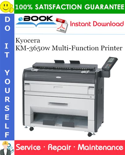 Kyocera Km 3650w Multi Function Printer Service Repair Manual Parts List