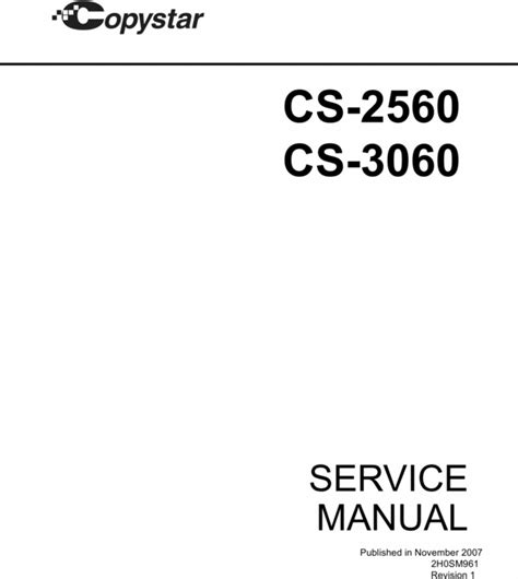Kyocera Mita Copystar Cs 2560 3060 Parts Manual