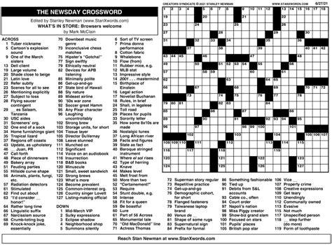 La Times Sunday Crossword Printable
