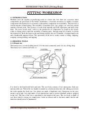 Lab Manual Engineering Fitting Workshop