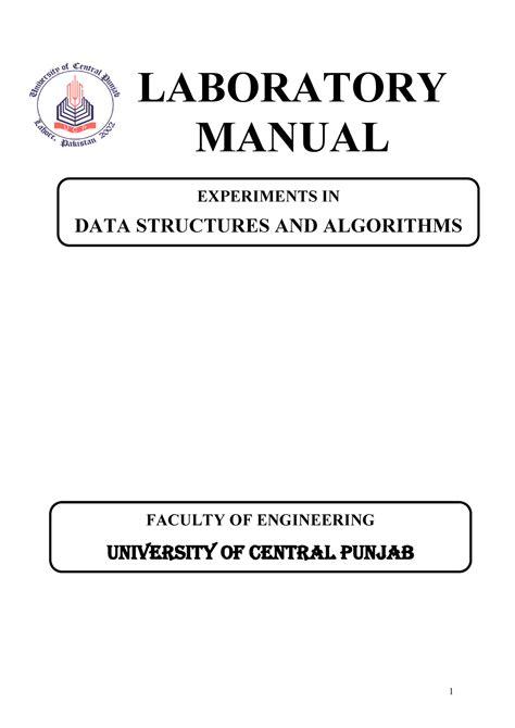 Lab Manual For Data Structures And Algorithms