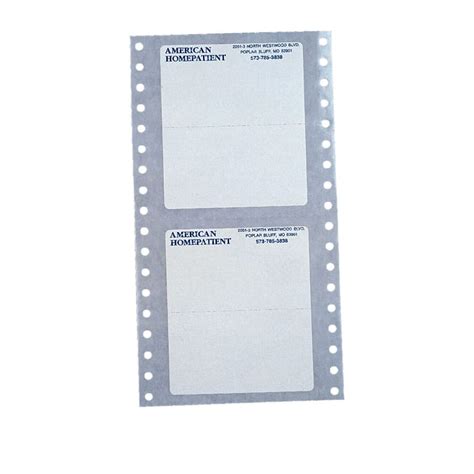 Label Templates Dot Matrix Pin Feed 6 Per Sheet