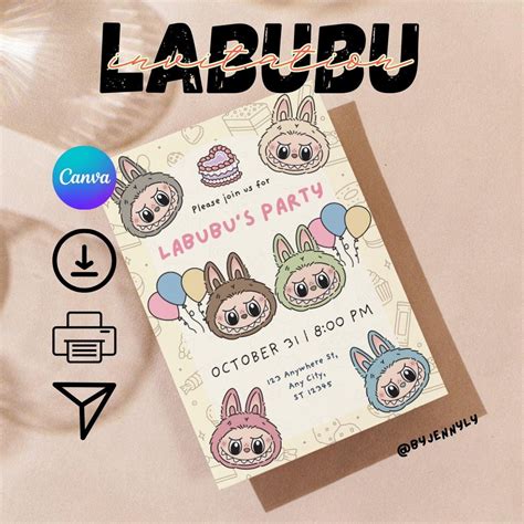 Labubu Invitation Template
