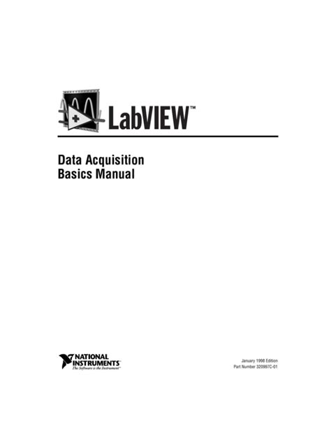 Labview Data Acquisition Basics Manual