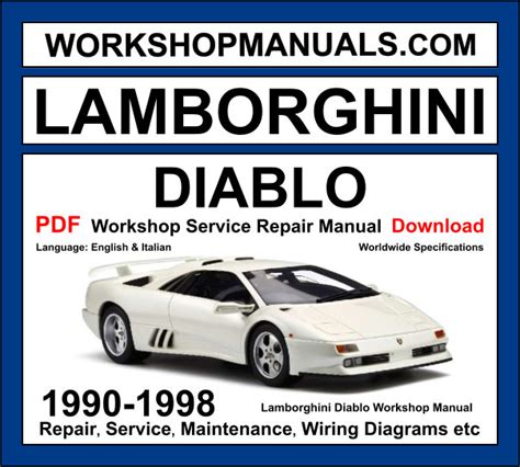 Lamborghini Diablo Workshop Repair Service Manual Download