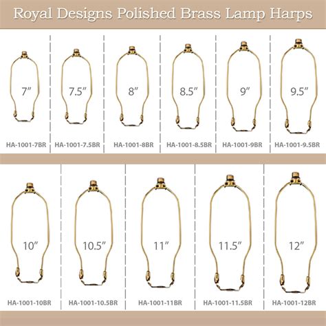 Lamp Harp Size Chart