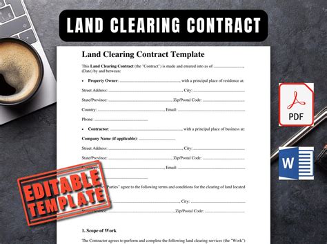 Land Clearing Bid Template