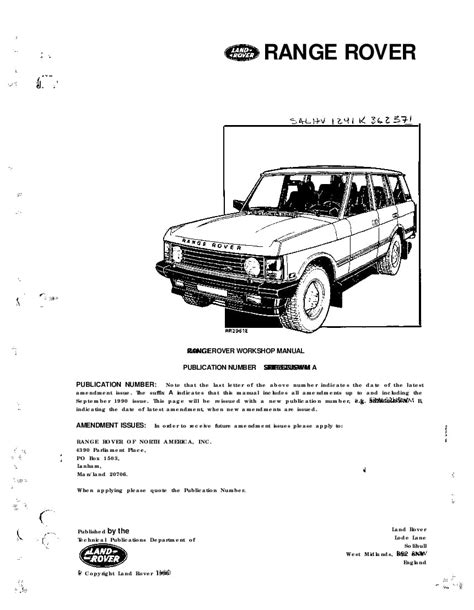 Land Rover Defender 300tdi Car Workshop Manual Repair Manual Service Manual Download