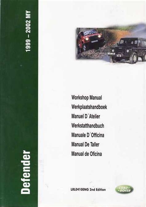 Land Rover Defender Workshop Manual Diesel Fsm 1999 2002