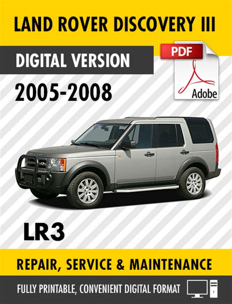 Land Rover Discovery 3 Lr3 2008 Service Workshop Manual