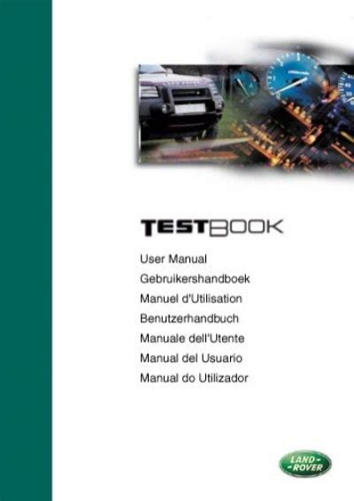 Land Rover Testbook User Manual Eng Macassemble