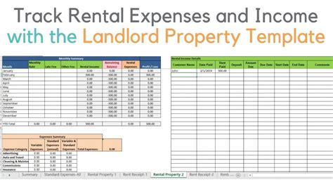 Landlord Spreadsheet Template