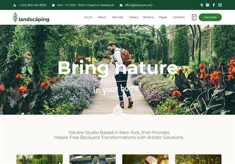 Landscape Website Template